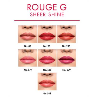 Guerlain Rouge G Lips Refill Sheer Shine N°25S Ruj - 5