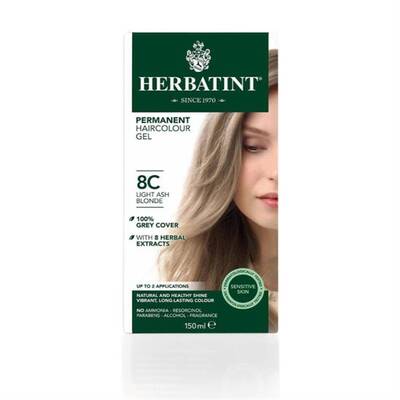 Herbatint 8C Light Ash Blonde Açık Küllü Sarı Saç Boyası - 1